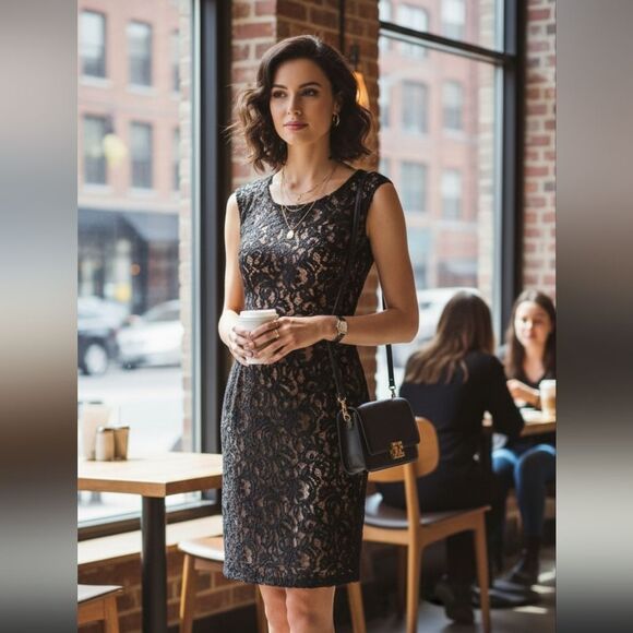 Adrianna Papell Dresses & Skirts - NWT Adrianna Papell black lace dress 4